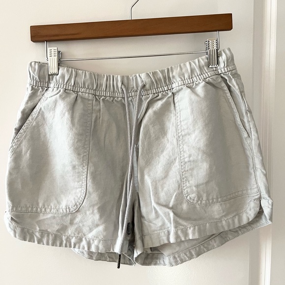 Light Gray Drawstring Shorts - Picture 1 of 6